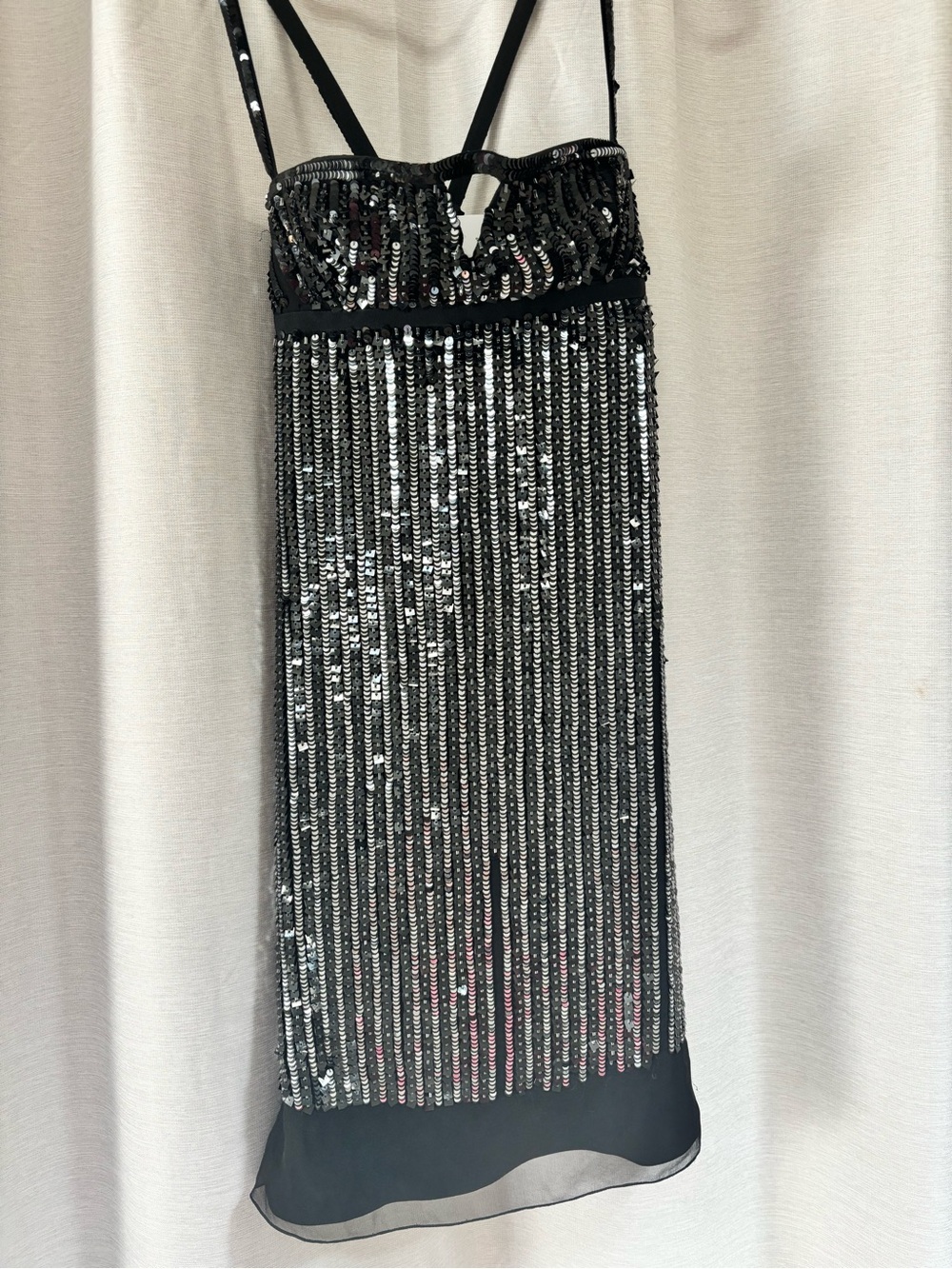 Black sequin Celine cocktail dress